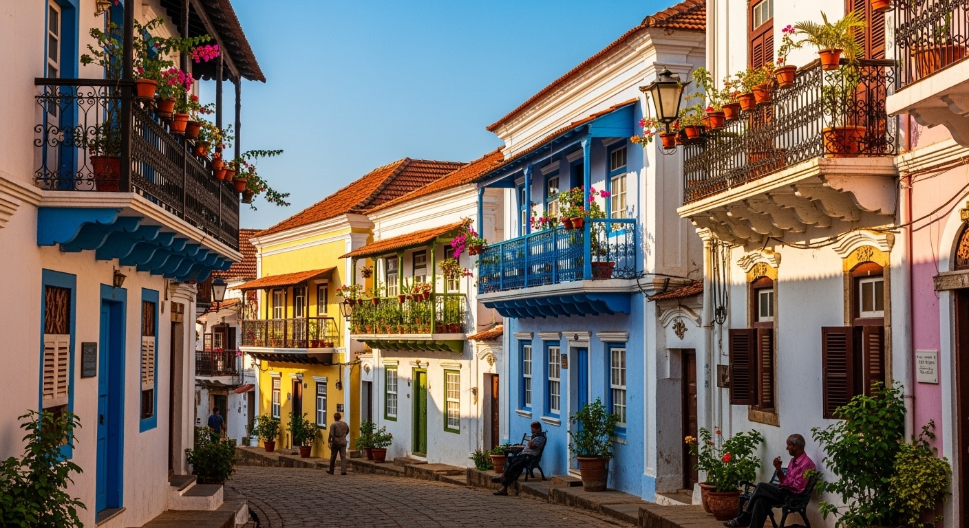 Traditional Portuguese colonial architecture in Diu